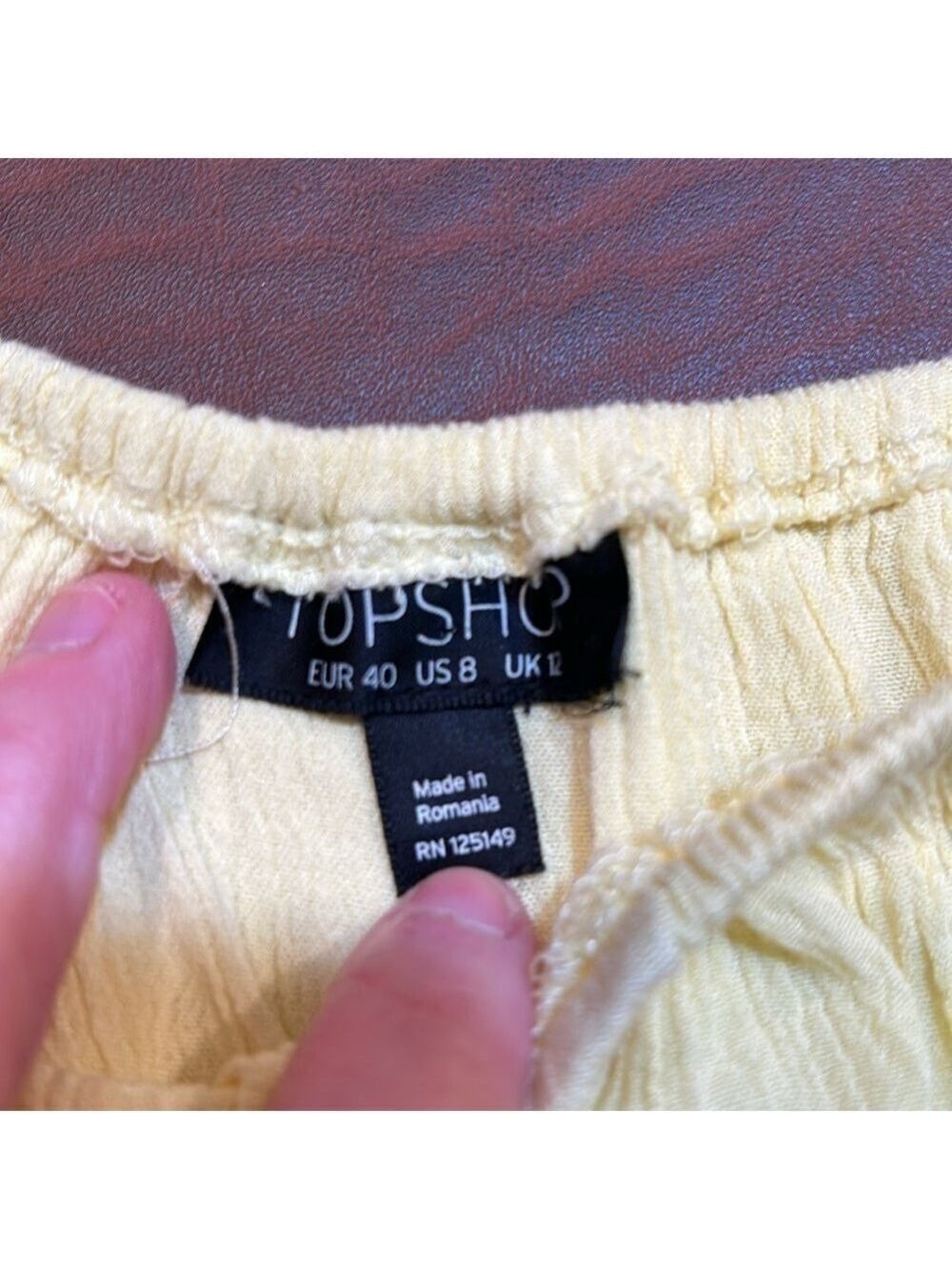 TOPSHOP Adorable Banana Yellow Crop Top Size 8 - Picture 5 of 8